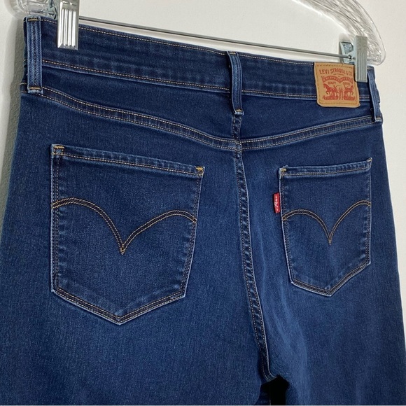 Levi's Mid Length Dark Wash Denim Shorts - Picture 4 of 10